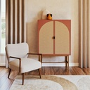 Buffet Tarifa 2 portes terracotta cannage en rotin