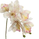 Tige fleur artificielle cymbidium crème