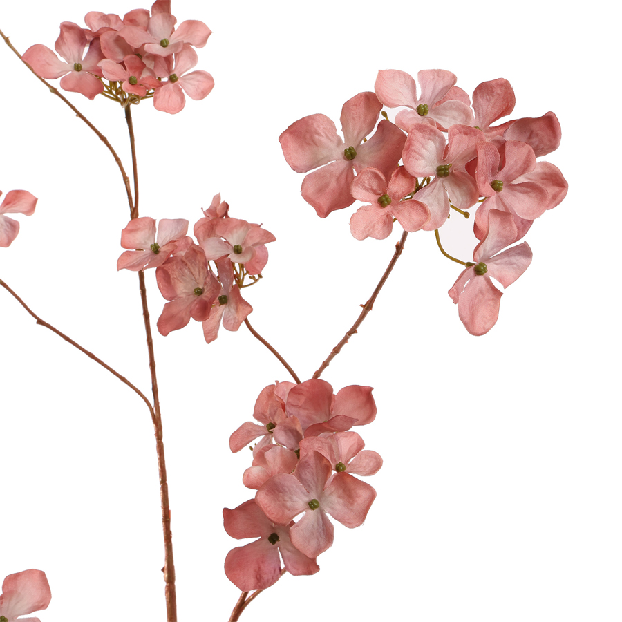Tige fleur artificielle hydrangea rose