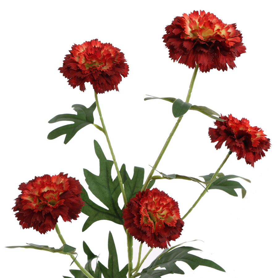Tige fleur artificielle souci rouge