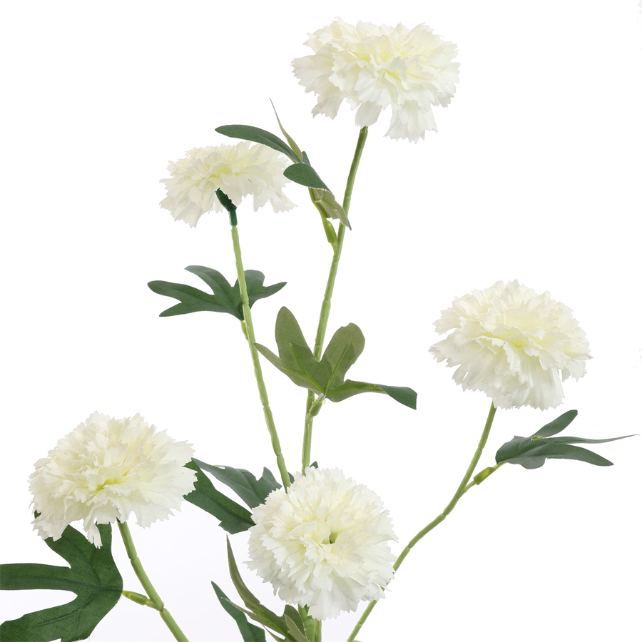 Tige fleur artificielle souci crème