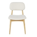 Chaise design Sixty avec bouclettes écrues pour intérieur contemporain à Dakar, Sénégal