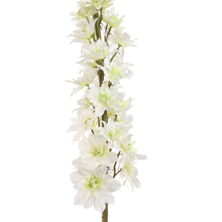 Tige fleur artificielle delphinium crème