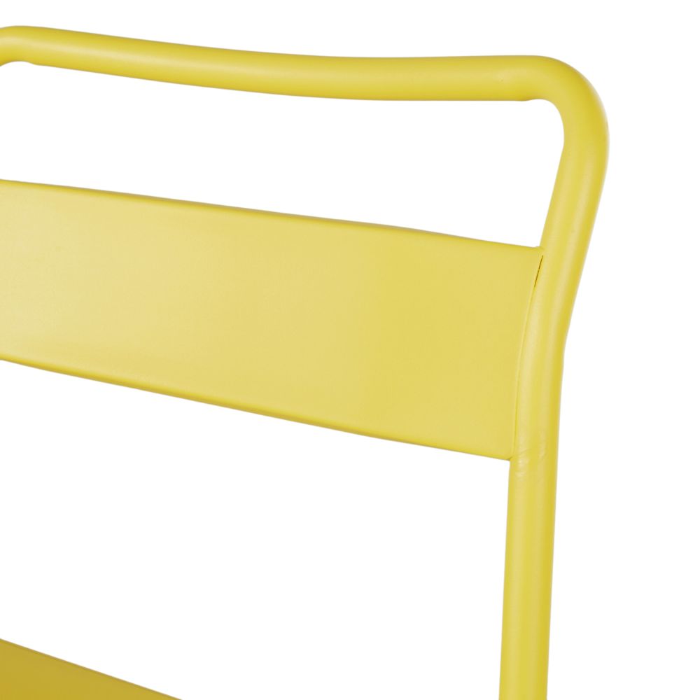 Mobilier urbain - Chaise de bar Belleville avec structure métallique jaune vive au Sénégal