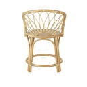 Confort rustique - Chaise Meloa en rotin beige adaptée aux espaces modernes à Dakar