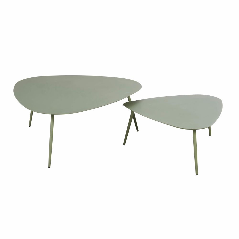 Tables gigognes HUMPA en métal vert mat - Dakar, Sénégal