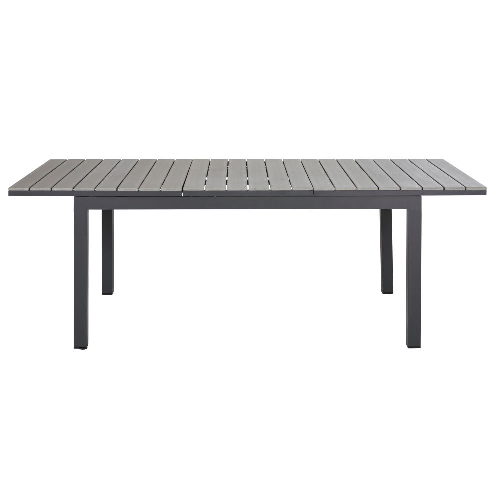 Table de jardin extensible en aluminium imitation bois gris clair et anthracite pour 6 à 8 personnes à Dakar, Sénégal