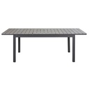 Table de jardin extensible en aluminium imitation bois gris clair et anthracite pour 6 à 8 personnes à Dakar, Sénégal