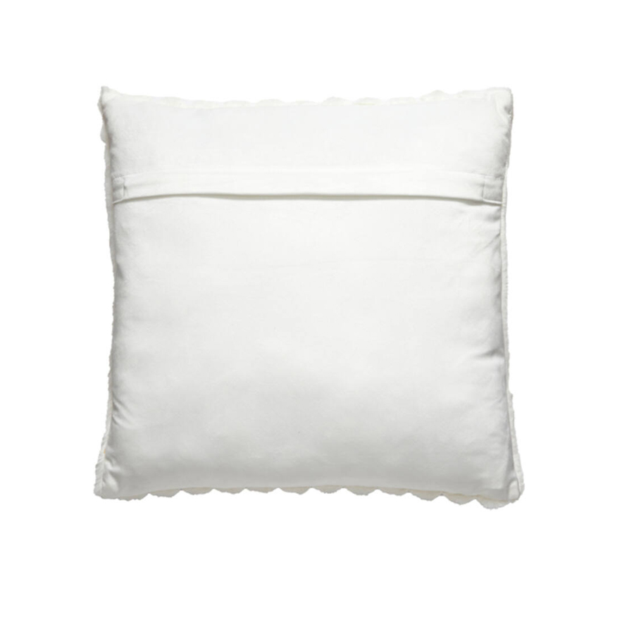 Coussin 45x45 cm VAJEN velours crème