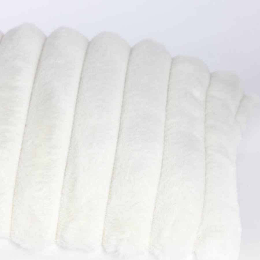 Coussin 45x45 cm VAJEN velours crème
