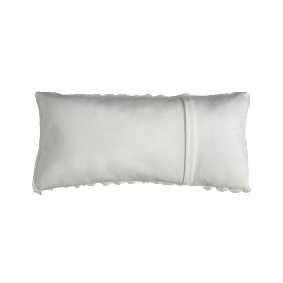 Coussin 60x30 cm VAJEN velours crème