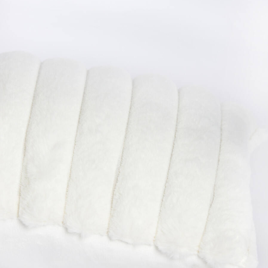 Coussin 60x30 cm VAJEN velours crème