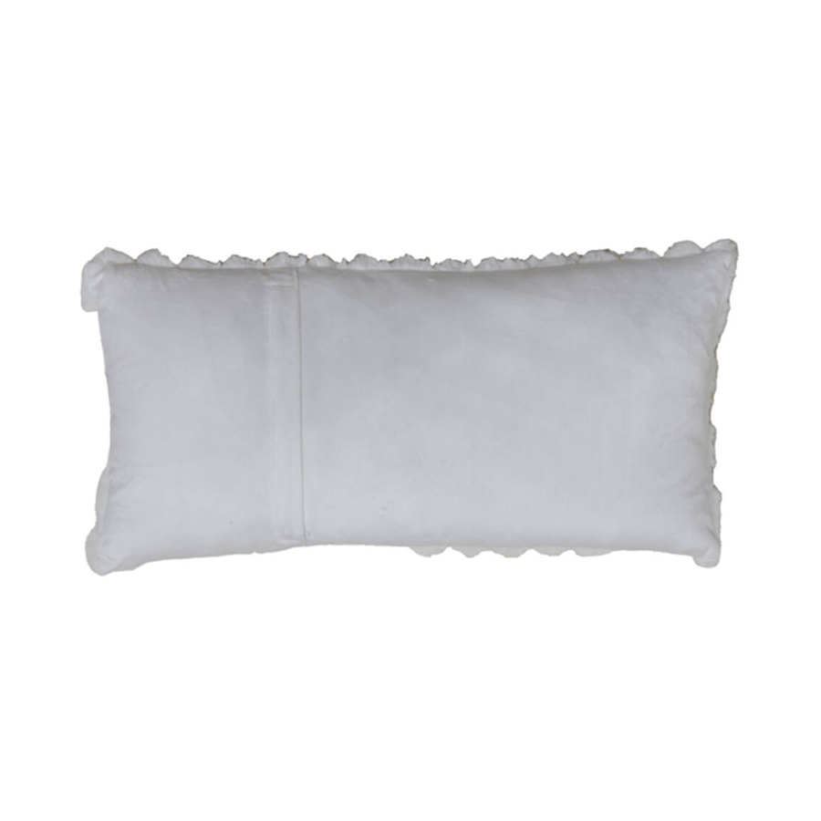 Coussin 60x30 cm VIENNE velours crème