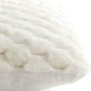 Coussin 60x30 cm VIENNE velours crème