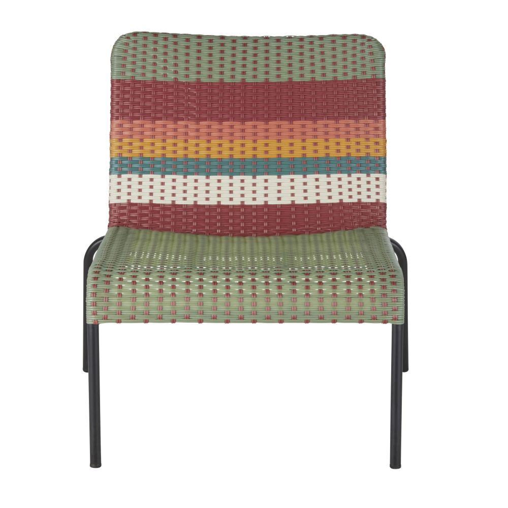 Mobilier extérieur durable - Fauteuil SAO ANTÃO avec structure en acier noir robuste au Sénégal