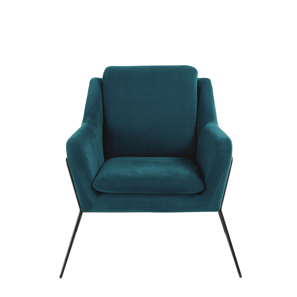 Fauteuil en velours bleu pétrole Jasper - Dakar, Sénégal