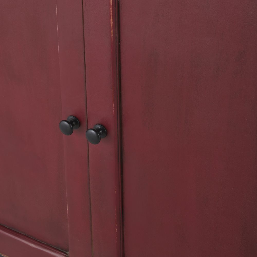Buffet de rangement vintage rouge avec tiroirs et portes - Dakar, Sénégal