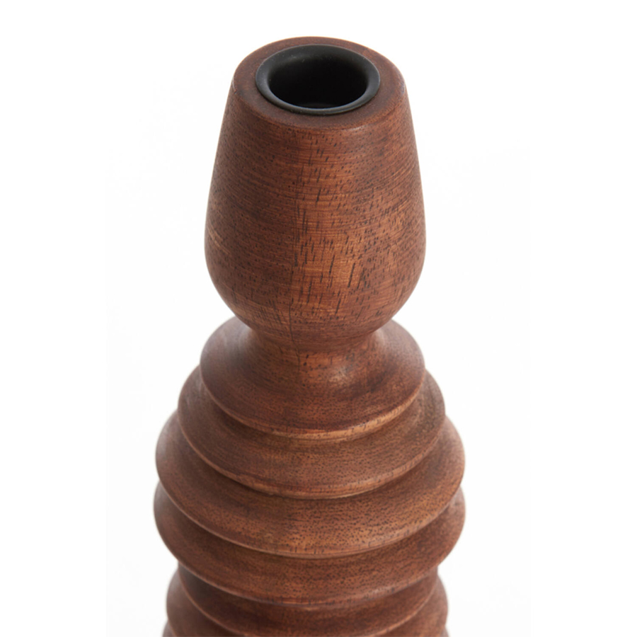 Bougeoir Ø7,5x36 cm AFIFE bois rouille