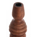 Bougeoir Ø7,5x36 cm AFIFE bois rouille