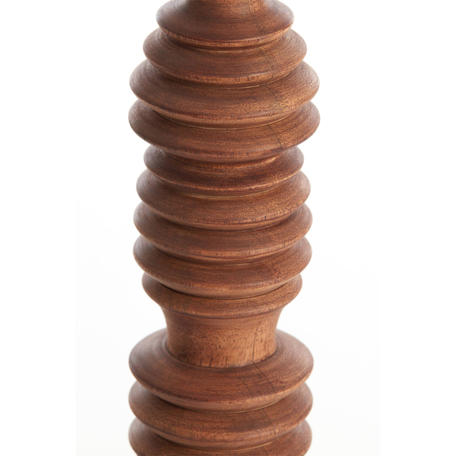 Bougeoir Ø7,5x36 cm AFIFE bois rouille