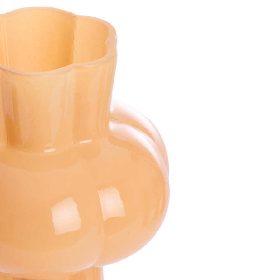 Vase Ø16x35,5 cm KORTESU verre pêche