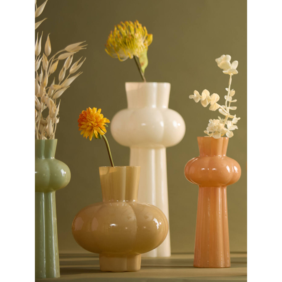 Vase Ø16x35,5 cm KORTESU verre pêche
