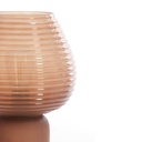 Lampe à poser LED Ø18x23 cm ALENNA verre marron