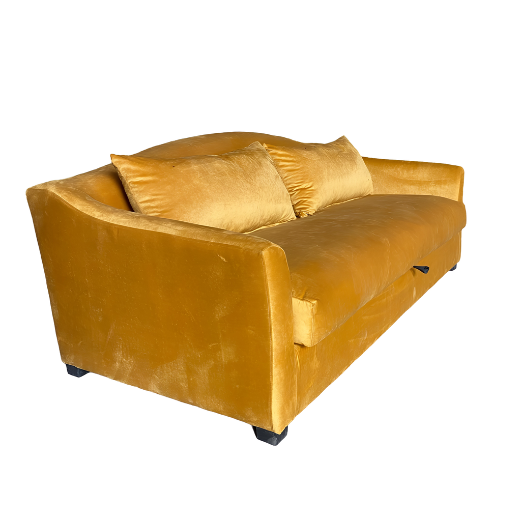 Canapé convertible Anaelle 4 places en velours jaune moutarde - Dakar, Sénégal