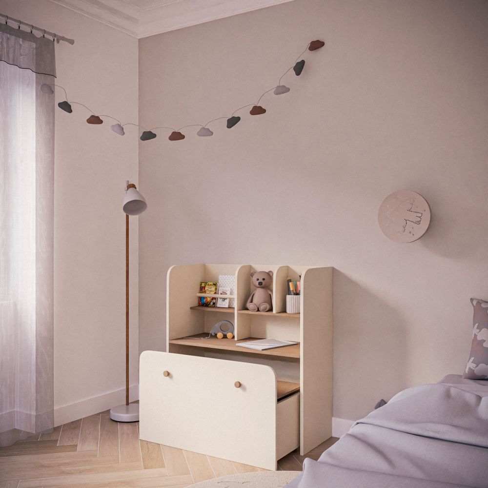 Meuble de travail enfant Waren avec bibliothèque intégrée - Dakar, Sénégal