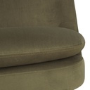 Fauteuil élégant Prana en velours doux coloris vert kaki - Dakar, Sénégal