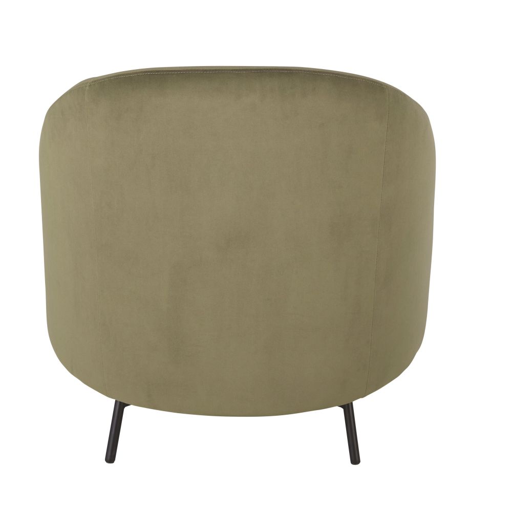 Fauteuil design Prana, structure robuste et velours kaki - Dakar, Sénégal