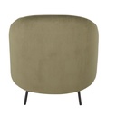 Fauteuil design Prana, structure robuste et velours kaki - Dakar, Sénégal