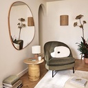 Fauteuil Prana confortable en velours vert kaki, style moderne - Dakar, Sénégal