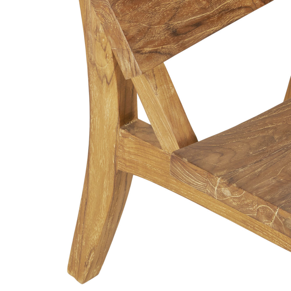 Fauteuil extérieur robuste en teck massif naturel - Dakar, Sénégal