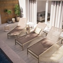Bain de soleil ANTALYA à roulettes en aluminium taupe pour terrasse moderne à Dakar, Sénégal