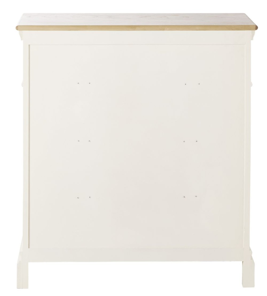 Commode haute LÉONTINE en couleur crème avec 5 tiroirs pour chambre élégante à Dakar, Sénégal