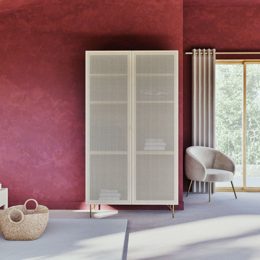 Confort et authenticité - Armoire en rotin SOLSTICE pour une touche chaleureuse dans votre chambre à Dakar