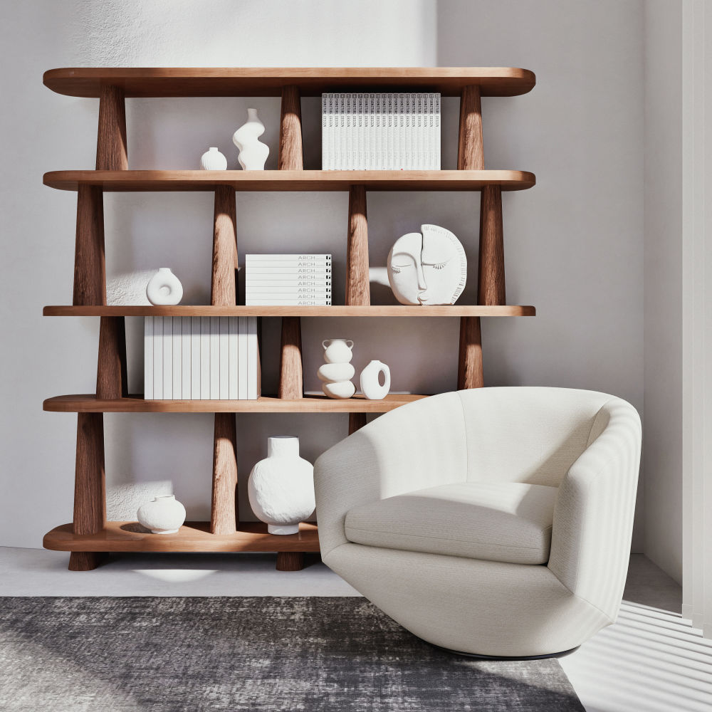Siège contemporain - Fauteuil FUTURE en pin avec finition blanche pour un style minimaliste chic au Sénégal