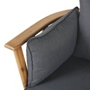 Style contemporain - Fauteuil NOUMEA en bois noble avec coussins pour un design résistant et chic au Sénégal