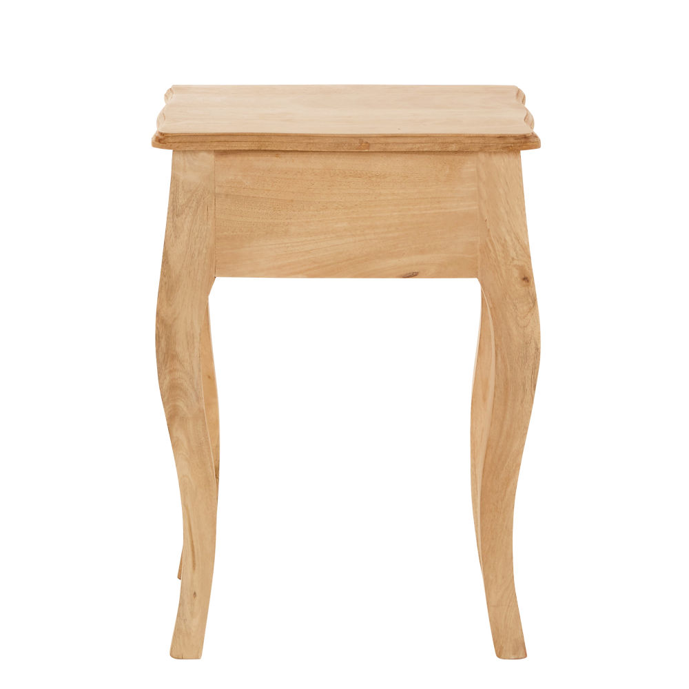 Table de chevet COLETTE en manguier et acacia avec 1 tiroir pour chambre élégante à Dakar, Sénégal