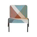 Fauteuil de jardin SAO ANTÃO en résine multicolore et métal noir pour terrasse moderne à Dakar, Sénégal