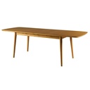 Table à manger Bronx extensible en bois clair, design scandinave idéal pour accueillir 6 à 10 personnes à Dakar, Sénégal.