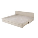 Canapé convertible Clio 2/3 places en tissu recyclé beige