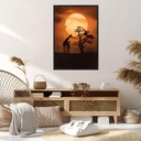 OZOO - Toile encadré caisse américaine noir 100x140 cm