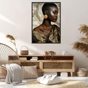 Tableau décoratif Nandi avec cadre noir style caisse américaine Dakar, Sénégal