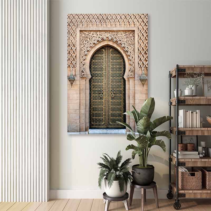Toile marroquí avec caisse américaine naturel  80x120 cm