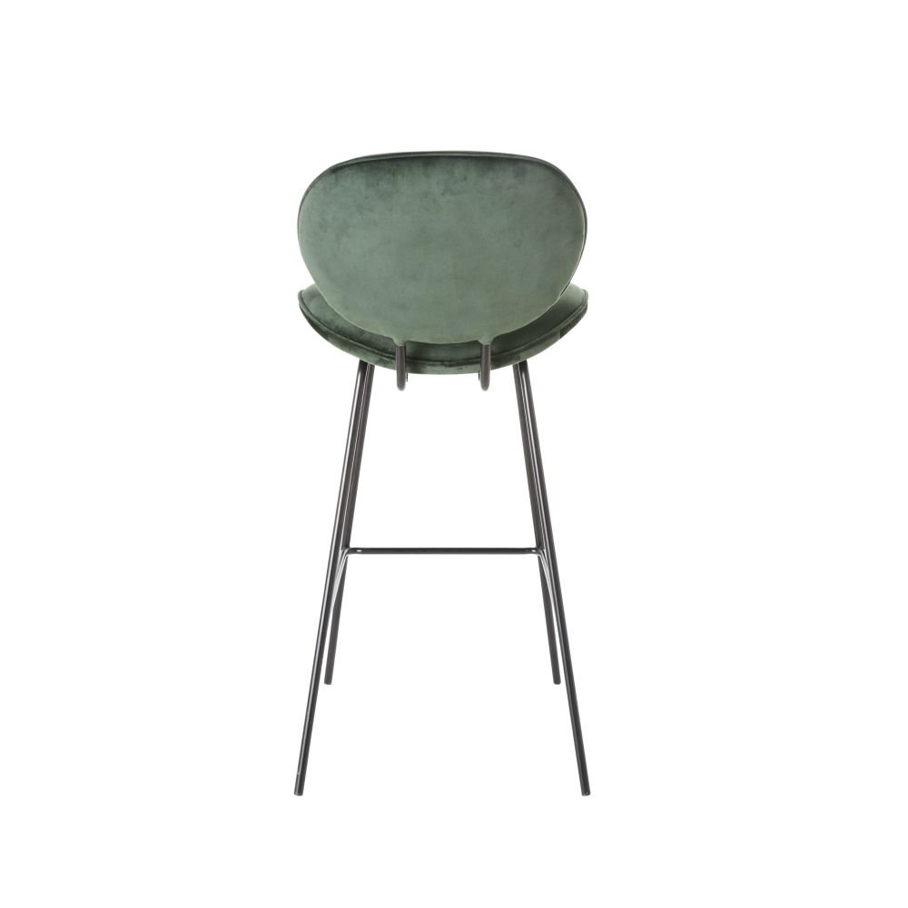 Siège haut design pour cuisine ou bar - Chaise Luna en velours vert robuste à Dakar