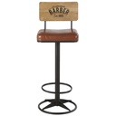 Chaise de bar HARVEY en métal noir avec assise marron pour cuisine moderne à Dakar, Sénégal