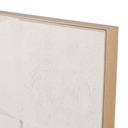 Toile peinte BASILE blanche 110x110 cm pour décoration intérieure minimaliste à Dakar, Sénégal