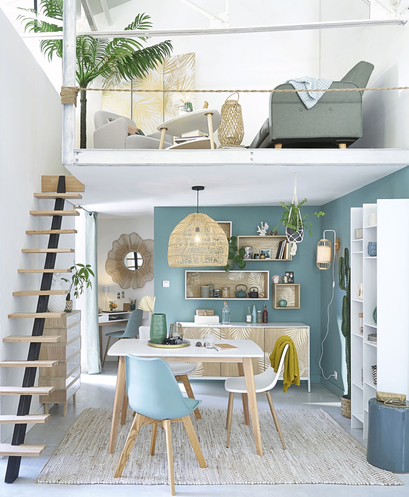Mobilier pratique - Table MIA avec plateau blanc résistant pour salle à manger au Sénégal